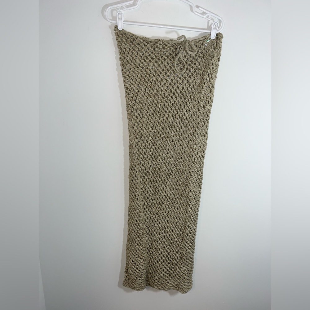 Bananhot Magen Knit Maxi Skirt in Beige Crochet Maxi Skirt M/L - Picture 3 of 13